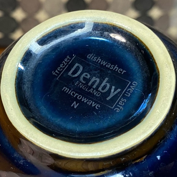 Denby England Ceramic Mug Blue/White - Picture 7 of 7